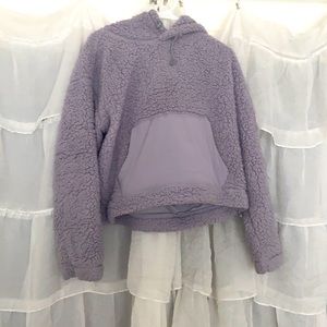 A light purple Zella Sherpa sweatshirt.